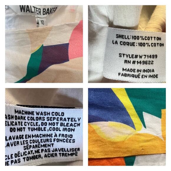 Walter Baker Hemali Midriff Cutout Dress In Citrus Canopy Size 10 - Picture 9 of 15